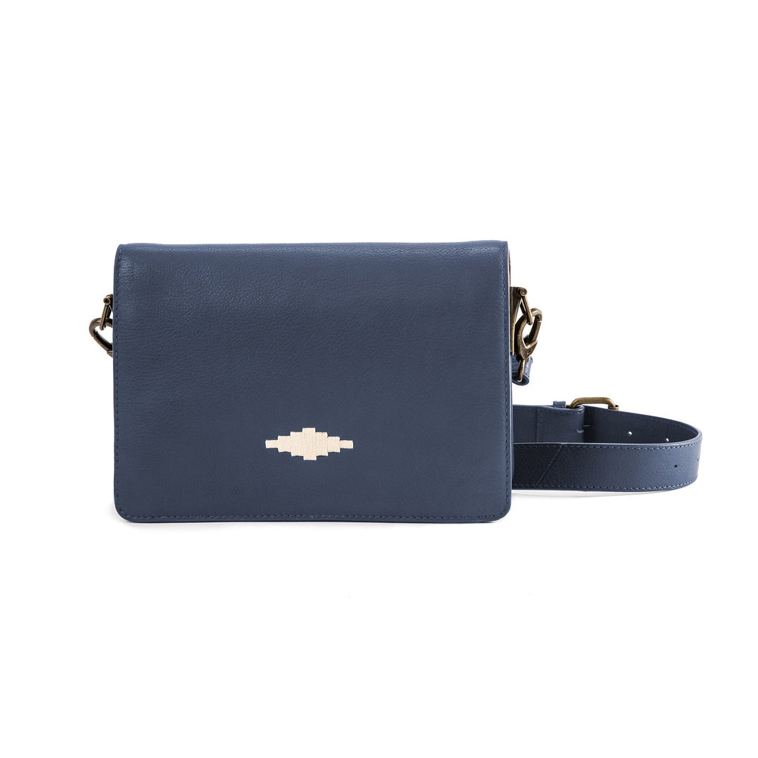 'Estilo' Crossbody Bag - Navy Leather - pampeano UK