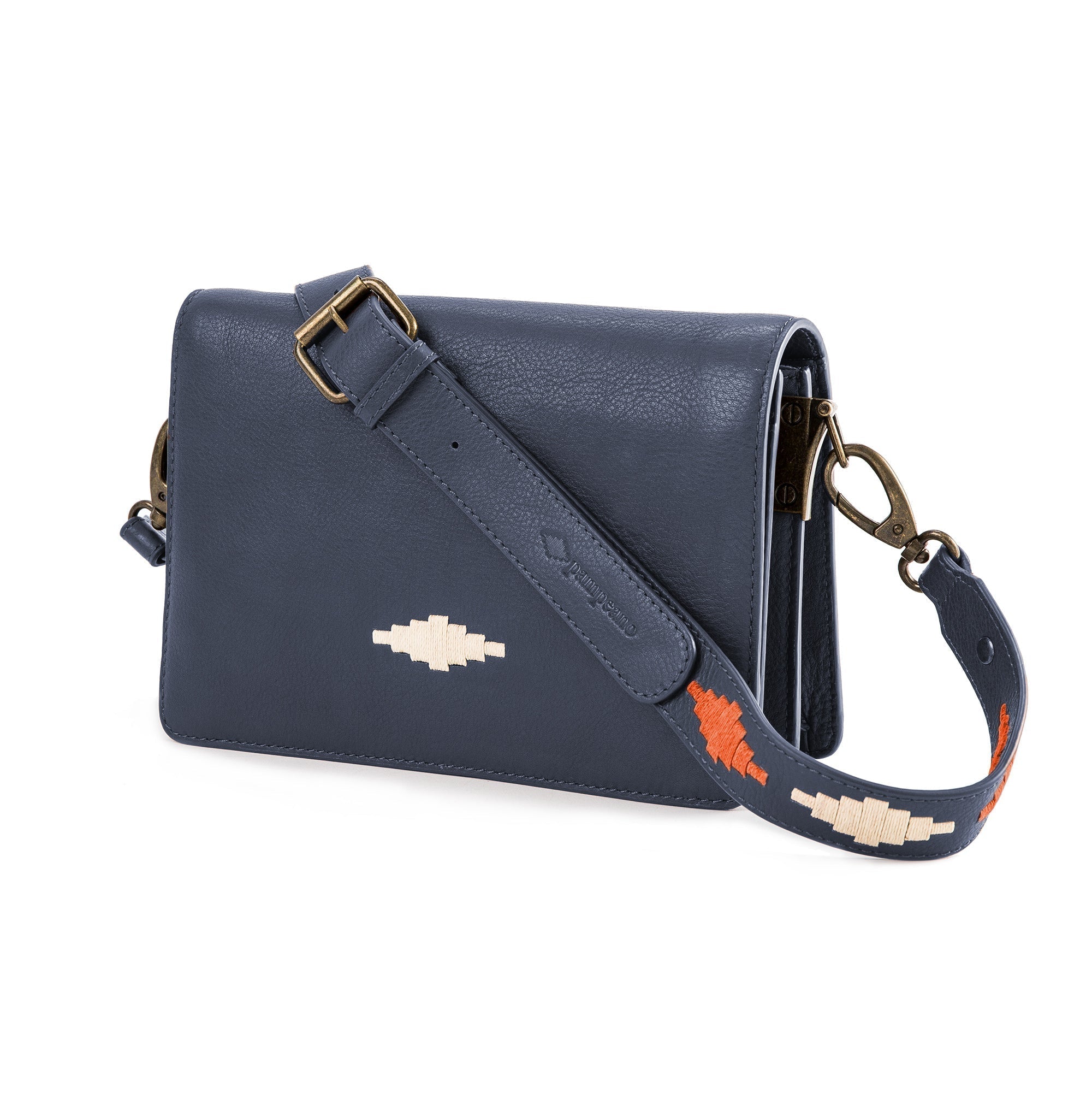 pampeano Estilo Navy Leather Argentine Crossbody Bag pampeano UK
