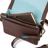 'Estilo' Crossbody Bag - Brown Leather - pampeano UK