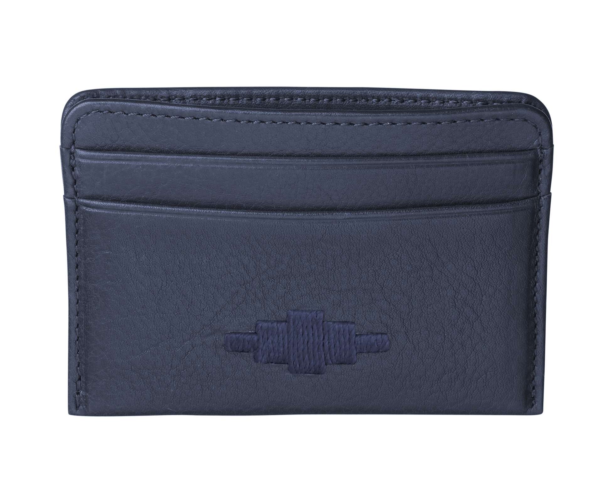 'Rombo' Card Slip - Navy Leather - pampeano UK