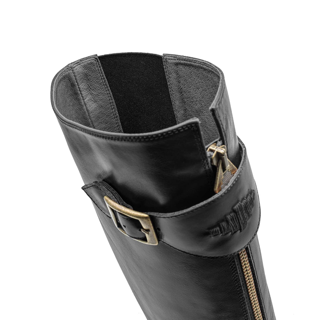 'Moda' Fashion Boot - Black Leather - Pampeano UK