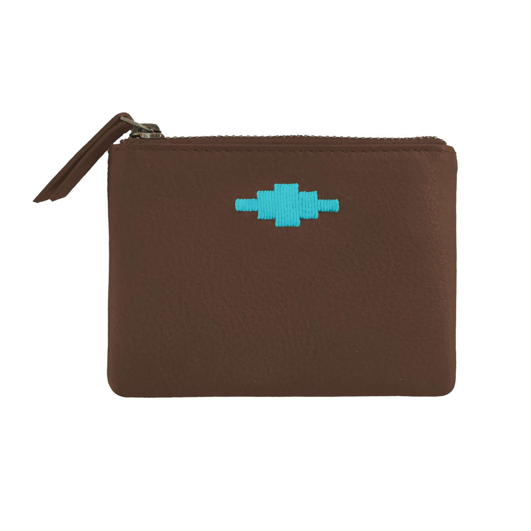 'Cambio' Pouch Purse - Brown Leather - pampeano UK