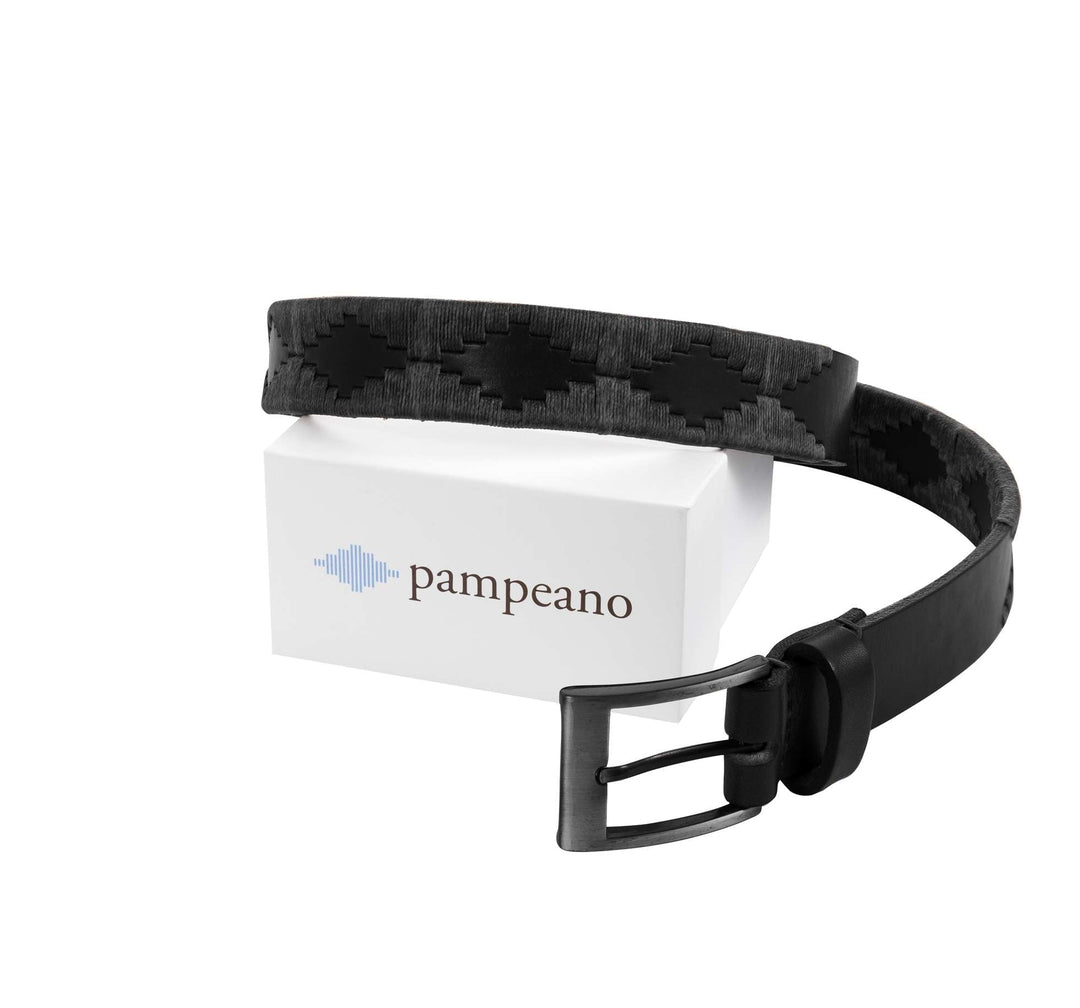 'Bordado' Polo Belt - Black - Pampeano UK