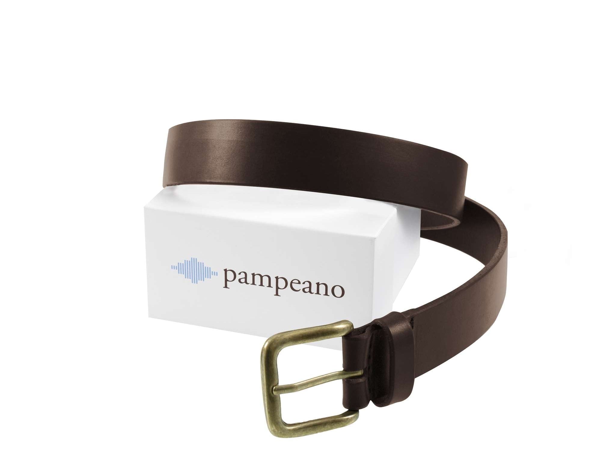 Brown Leather Belt - 'Papa' - Pampeano UK