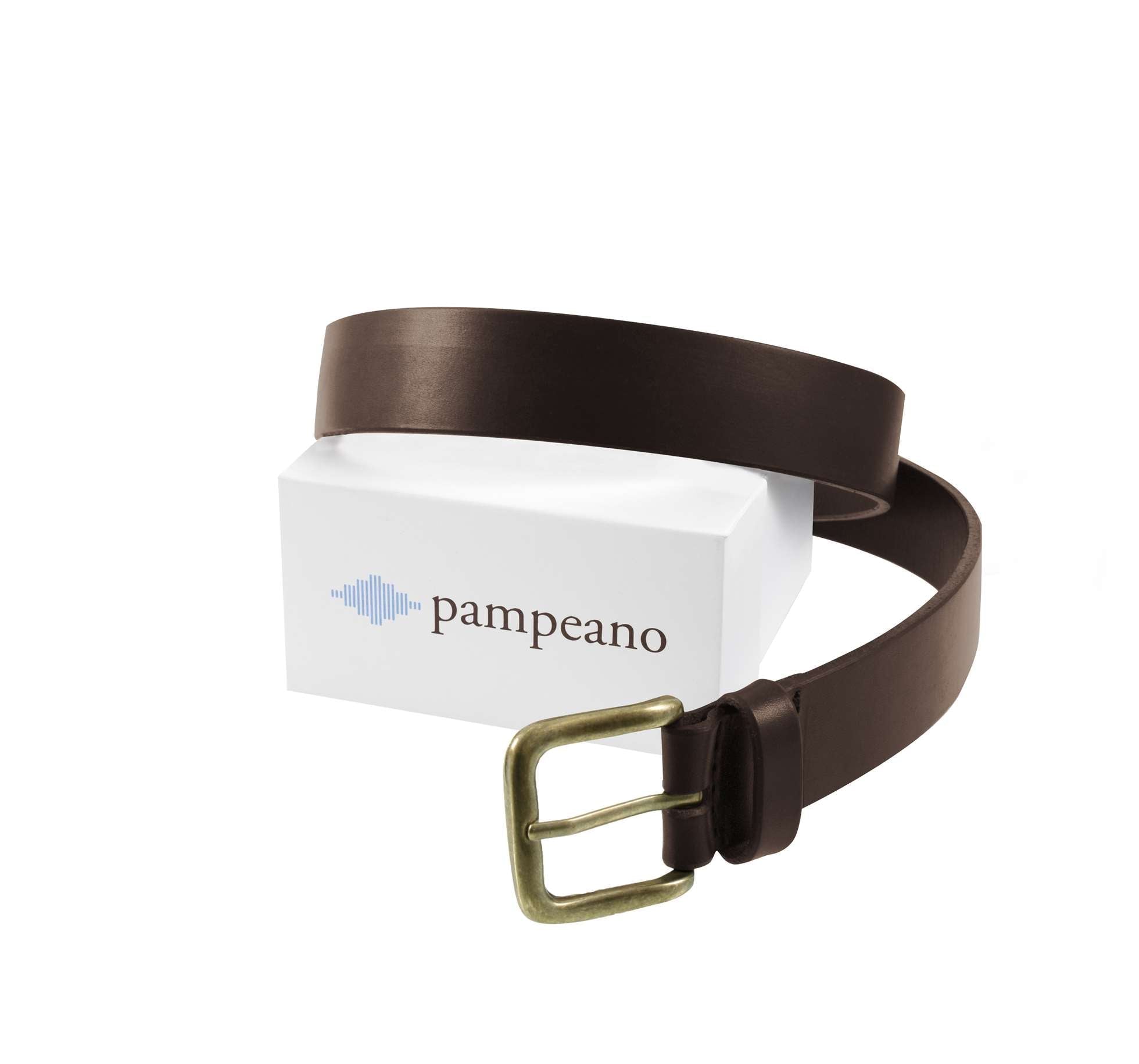 Brown Leather Belt - 'Papa' - Pampeano UK