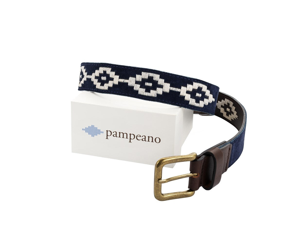 'Confianza' Polo Belt - Navy Suede - Pampeano UK