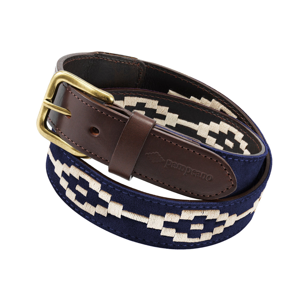 'Confianza' Polo Belt - Navy Suede - Pampeano UK