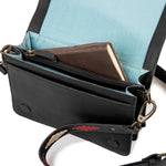 'Estilo' Crossbody Bag - Black Leather - pampeano UK