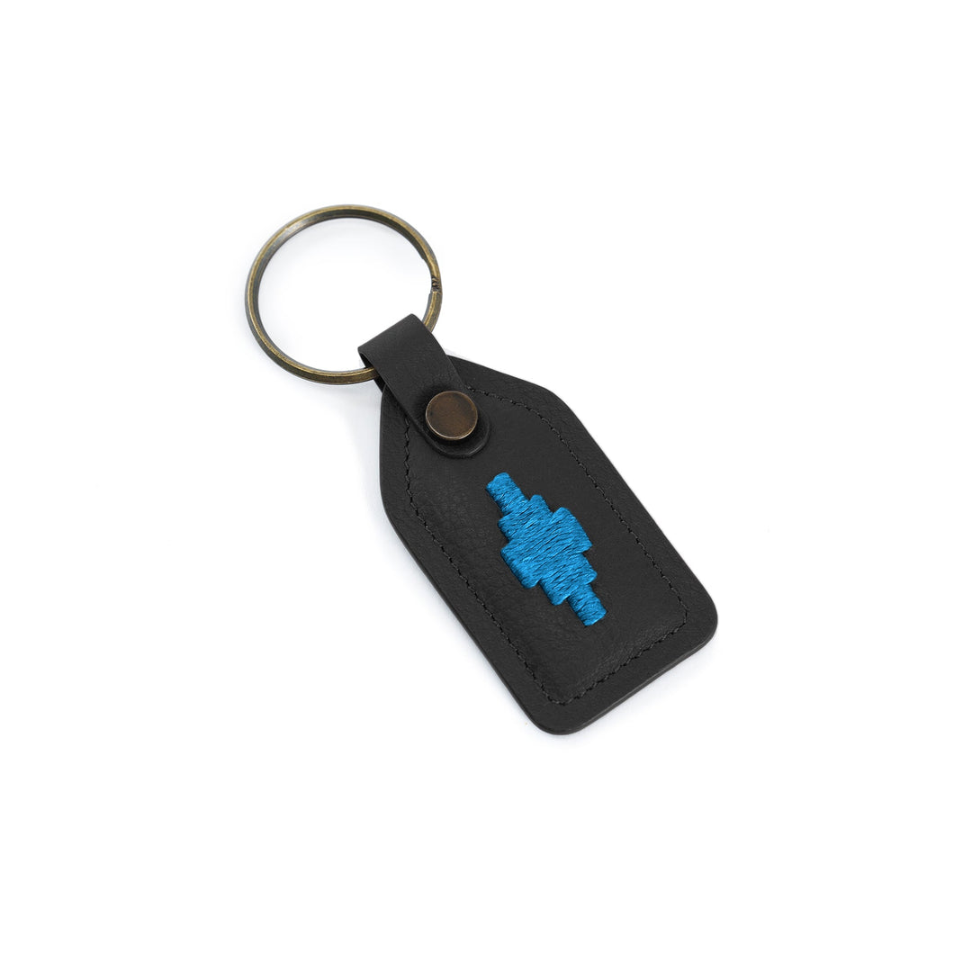 'Chapa' Tag Keyring - Black Leather - Pampeano UK