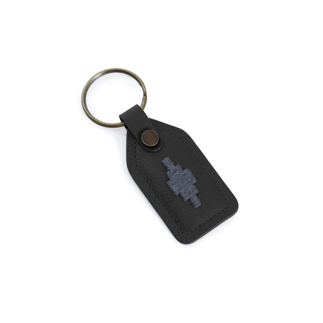 'Chapa' Tag Keyring - Black Leather - Pampeano UK