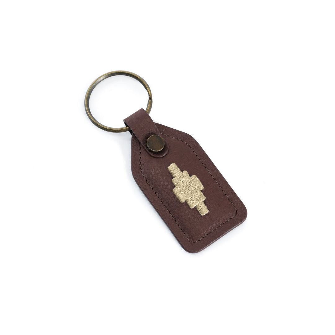 'Chapa' Tag Keyring - Brown Leather - Pampeano UK