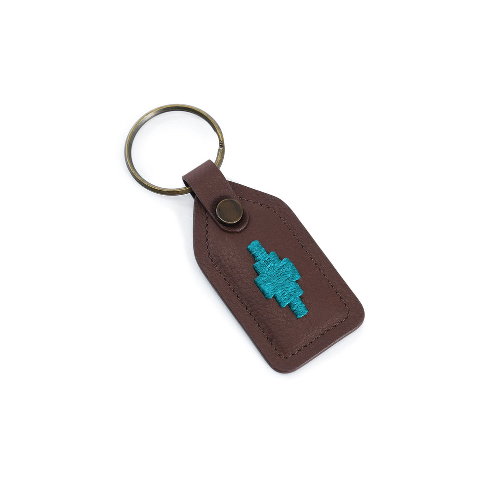 'Chapa' Tag Keyring - Brown Leather - Pampeano UK