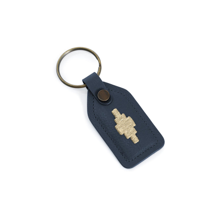 'Chapa' Tag Keyring - Navy Leather - Pampeano UK