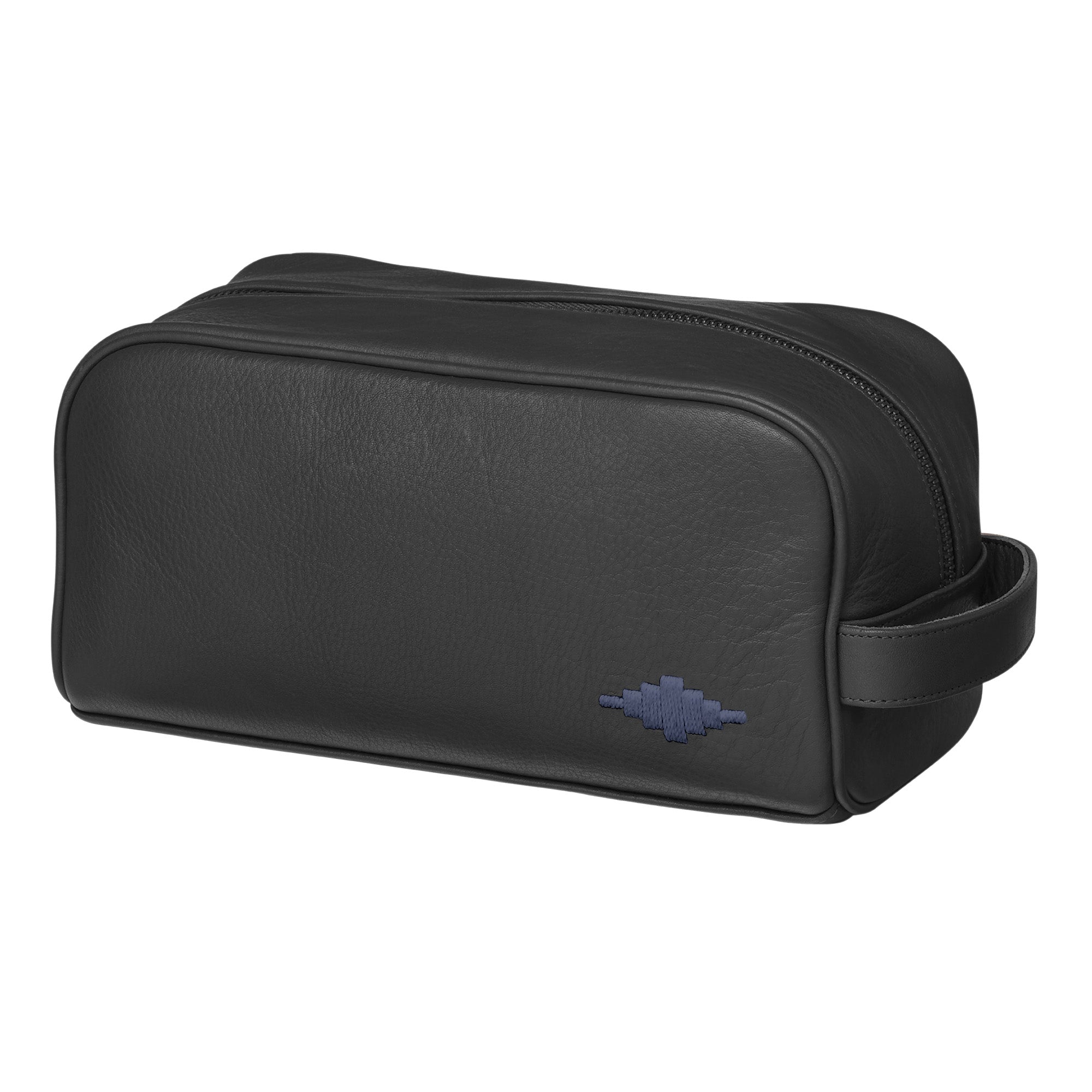 Hombre Washbag Black Leather pampeano UK