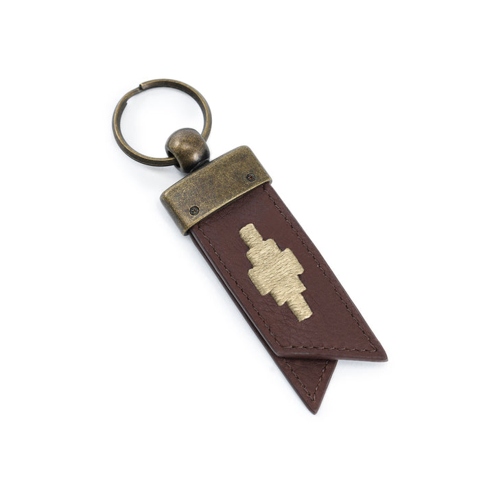 'Juntos' Origami Keyring - Brown Leather - Pampeano UK