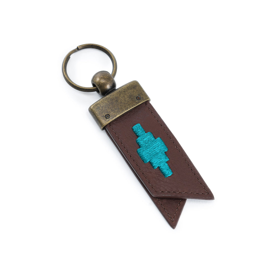 'Juntos' Origami Keyring - Brown Leather - Pampeano UK