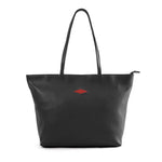 'Trapecio' Tote Bag - Black Leather - pampeano UK