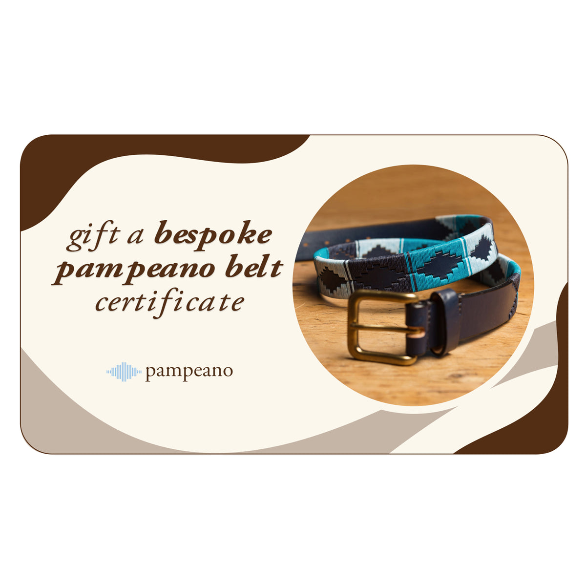 design your own belt gift certificate