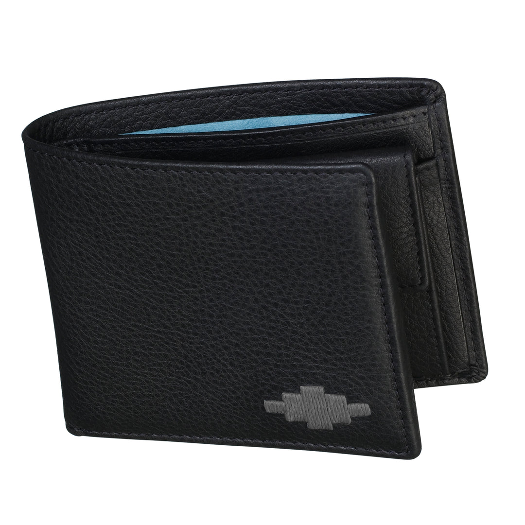 'Moneda' Coin Wallet - Black Leather - pampeano UK