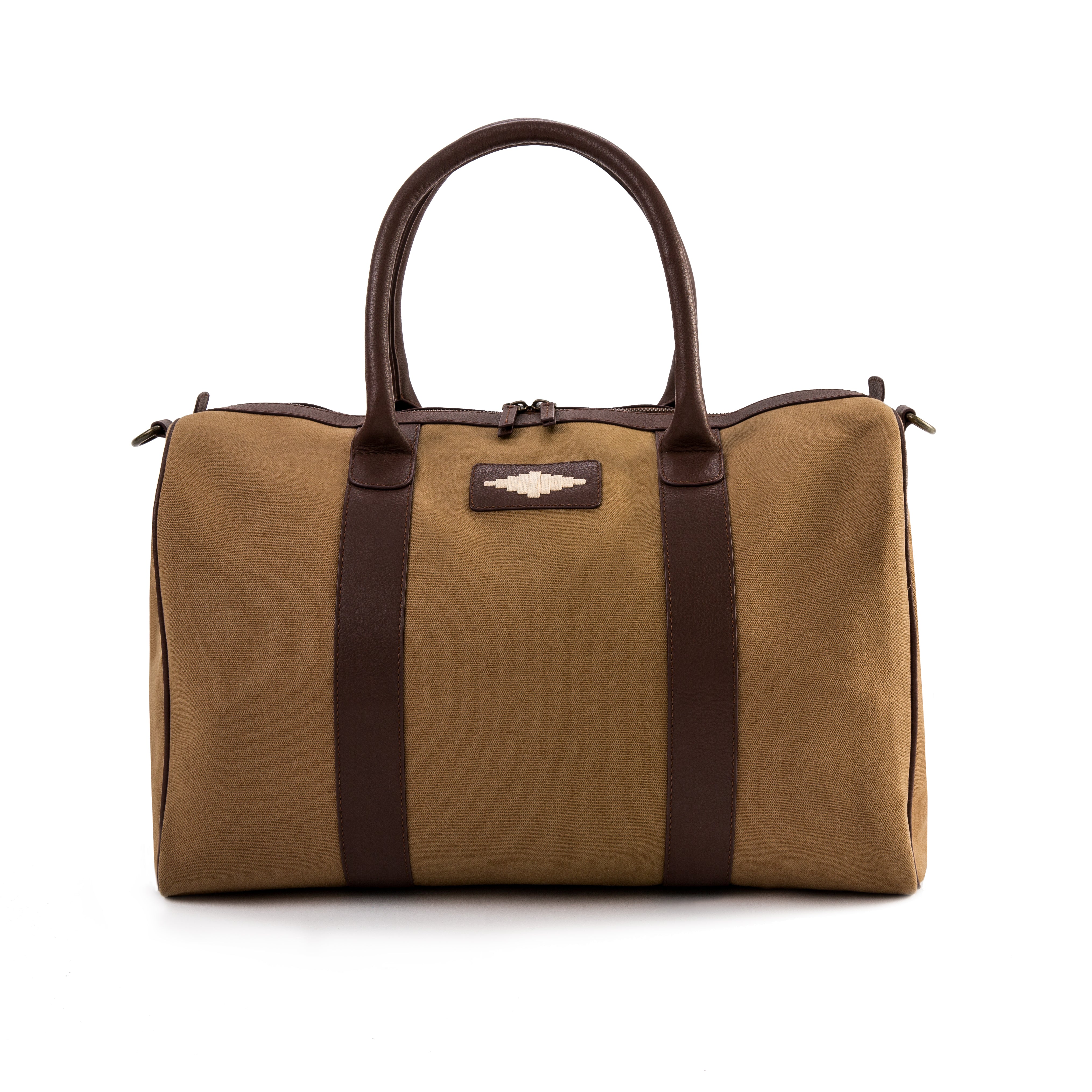 Brune canvas leather mens small travel bag clearance