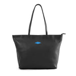 'Trapecio' Tote Bag - Black Leather - pampeano UK
